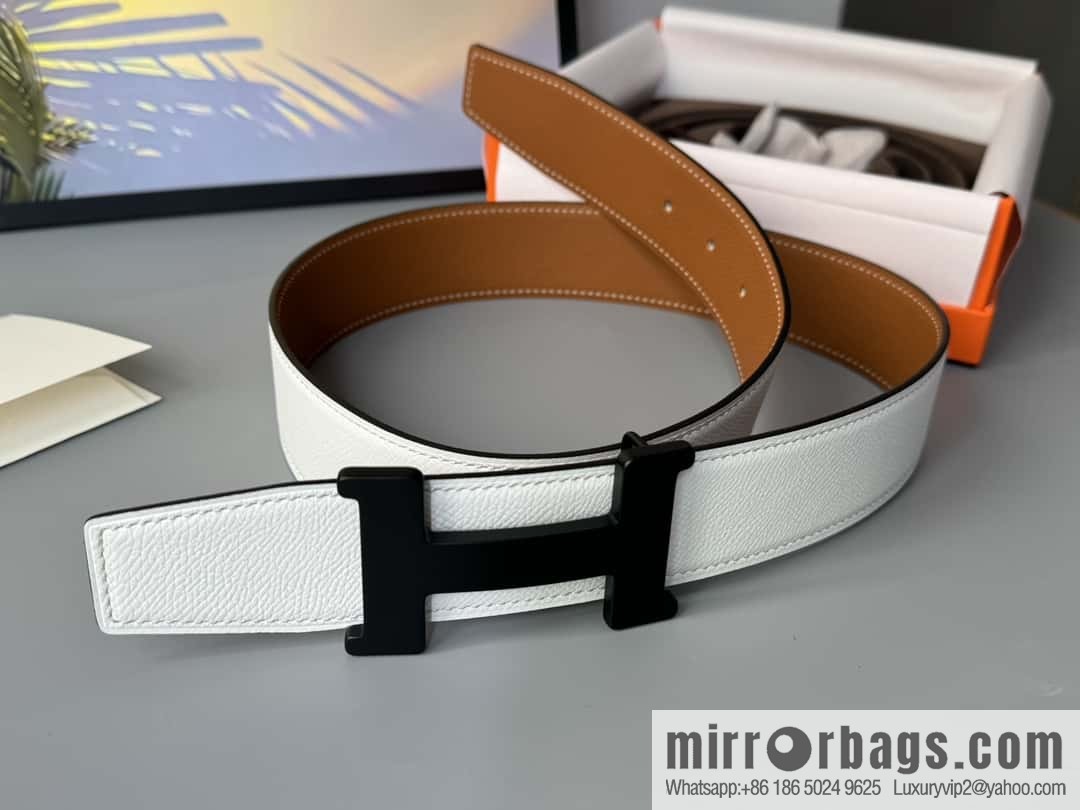 HERMES Double-sided imported palm texture 38mm belt
