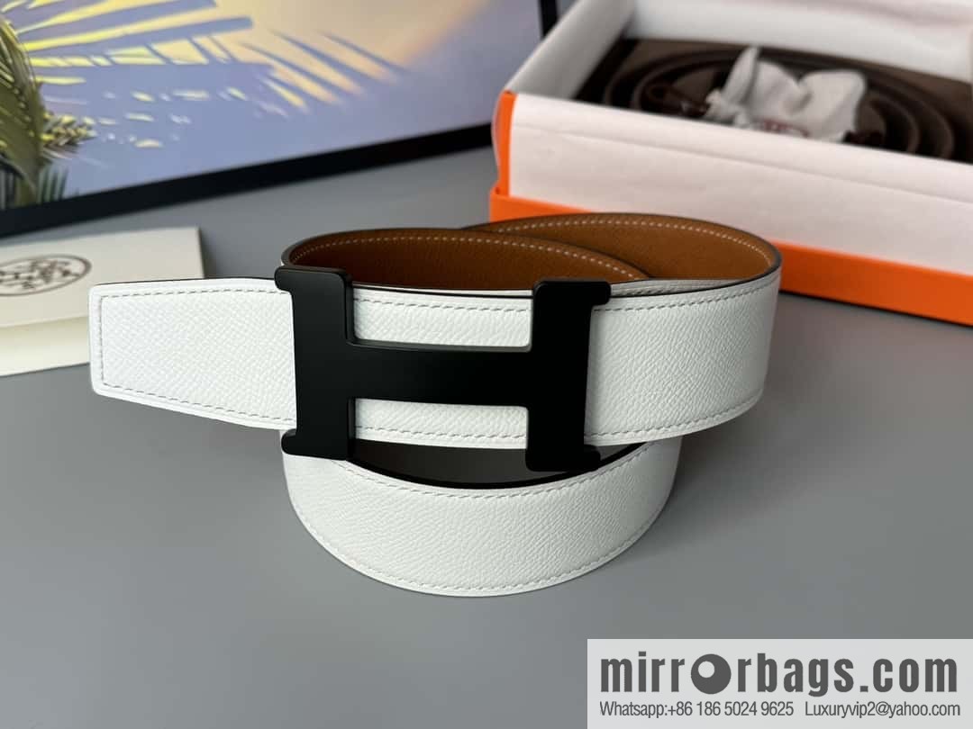 HERMES Double-sided imported palm texture 38mm belt