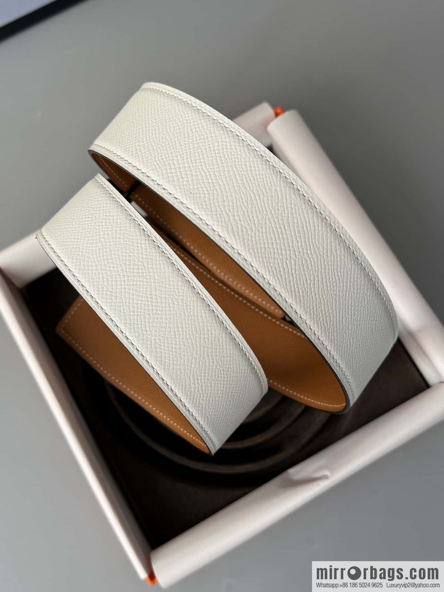 HERMES Double-sided imported palm texture 38mm belt