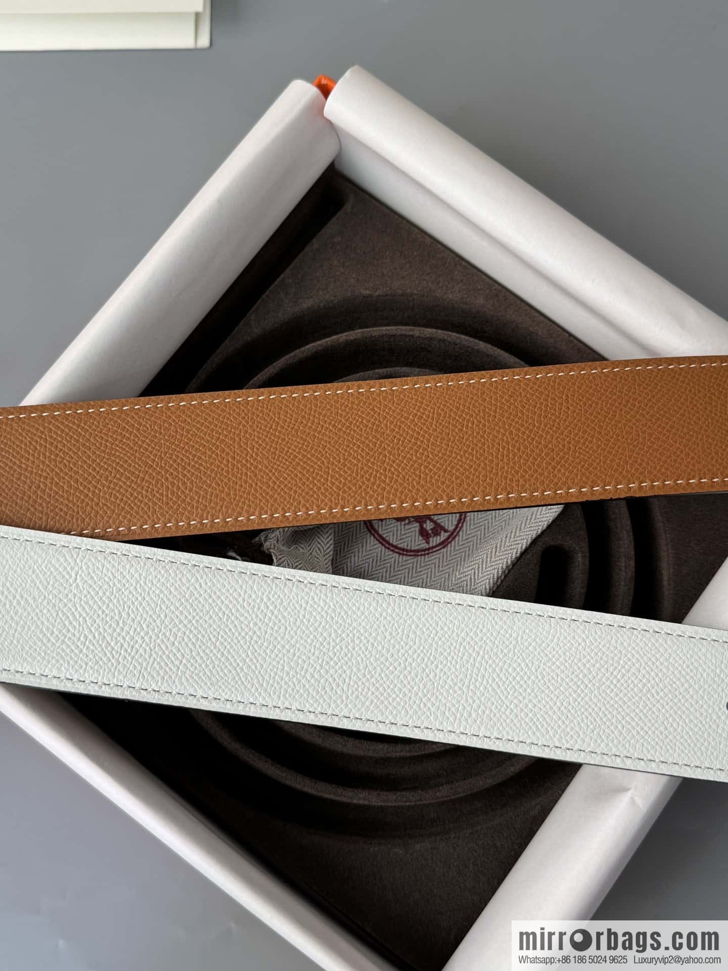 HERMES Double-sided imported palm texture 38mm belt