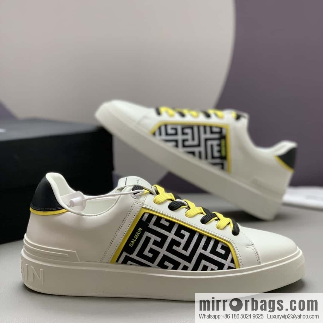 BALMAIN 🔥 men's casual white shoes