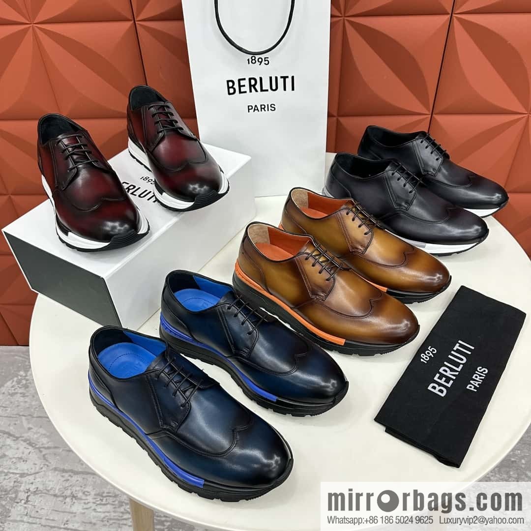 ๐๐Berlut Bruti, Upgraded 4th Generation Private Model Outsole Fast Track Leather Sneakers
