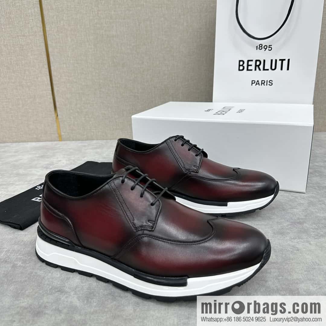 💋💍Berlut Bruti, Upgraded 4th Generation Private Model Outsole Fast Track Leather Sneakers