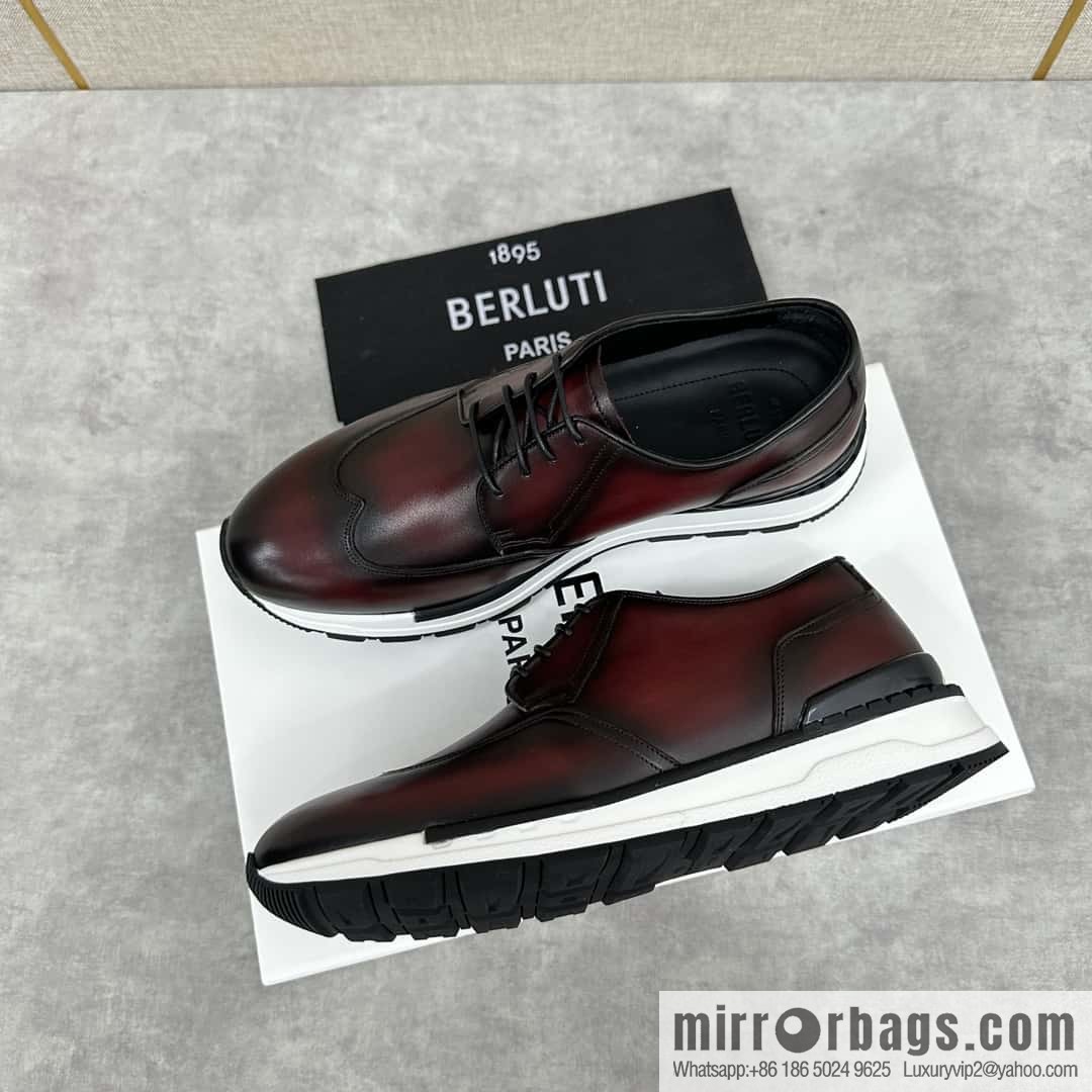 💋💍Berlut Bruti, Upgraded 4th Generation Private Model Outsole Fast Track Leather Sneakers