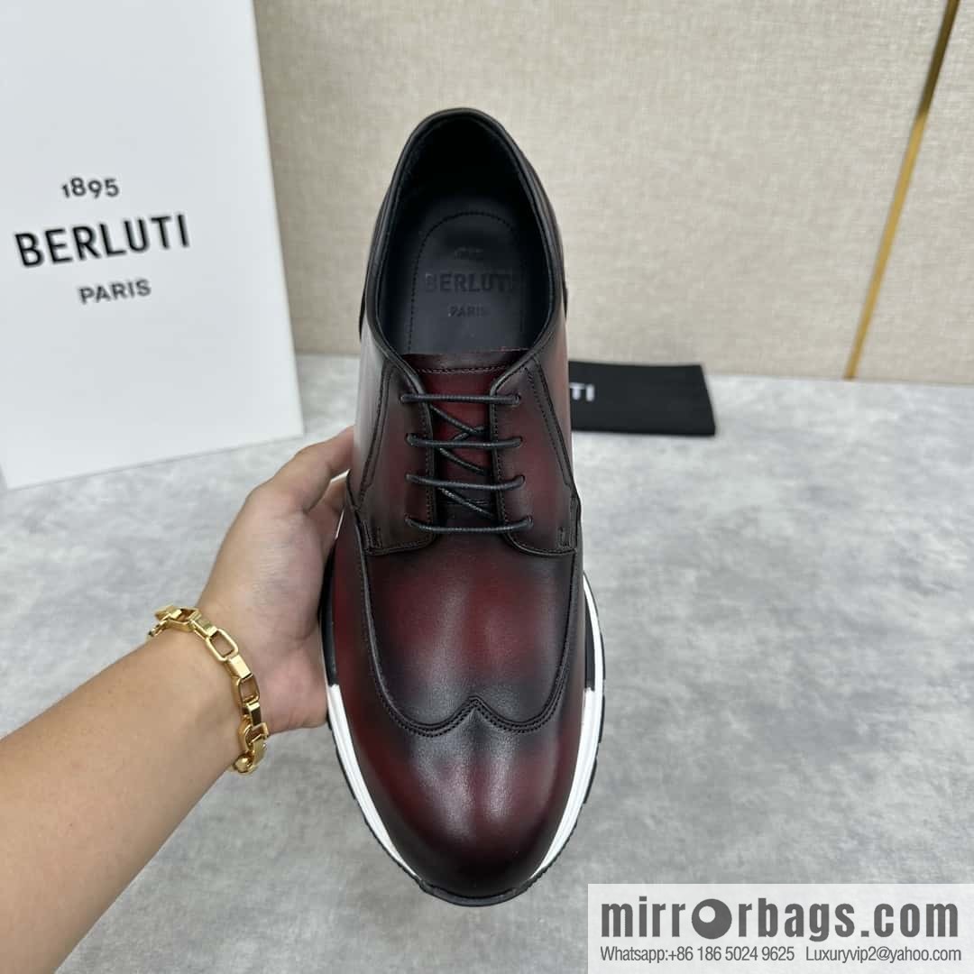 💋💍Berlut Bruti, Upgraded 4th Generation Private Model Outsole Fast Track Leather Sneakers
