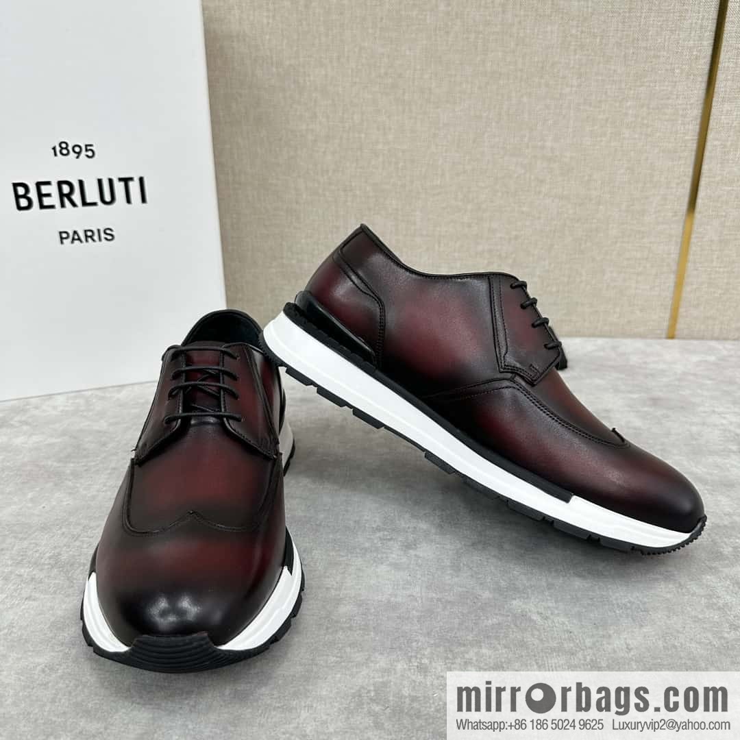 💋💍Berlut Bruti, Upgraded 4th Generation Private Model Outsole Fast Track Leather Sneakers