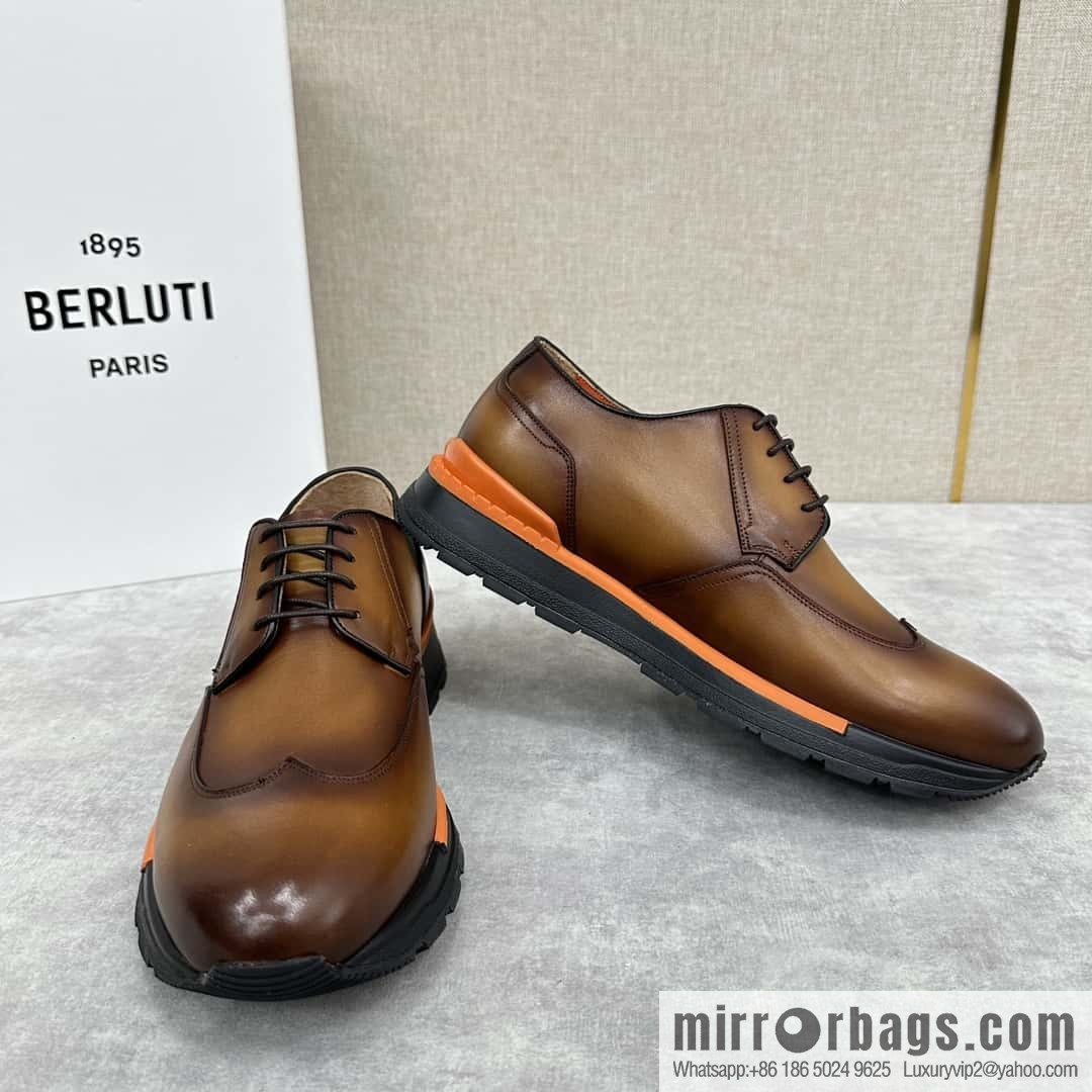 💋💍Berlut Bruti, Upgraded 4th Generation Private Model Outsole Fast Track Leather Sneakers