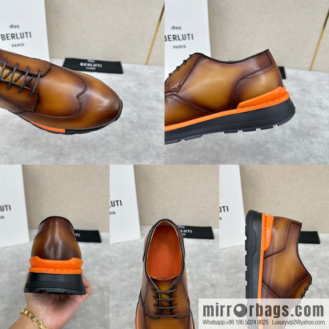 💋💍Berlut Bruti, Upgraded 4th Generation Private Model Outsole Fast Track Leather Sneakers