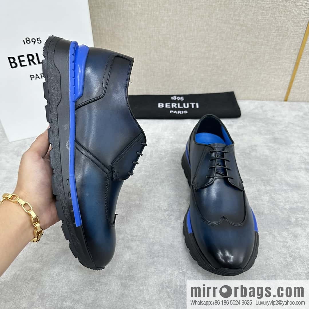 ๐๐Berlut Bruti, Upgraded 4th Generation Private Model Outsole Fast Track Leather Sneakers