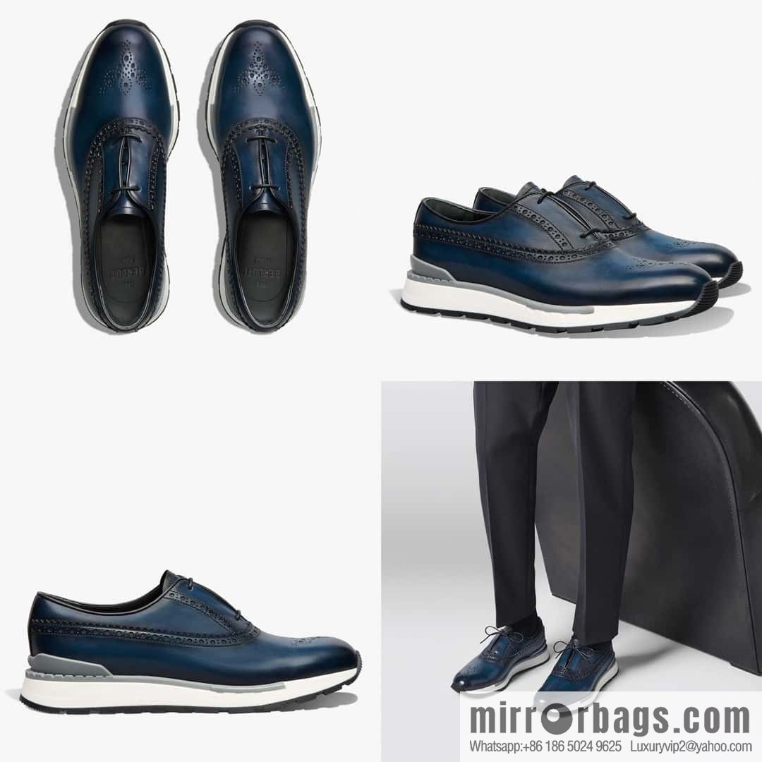 💋💍Berlut Bruti, Upgraded 4th Generation Private Model Outsole Fast Track Leather Sneakers