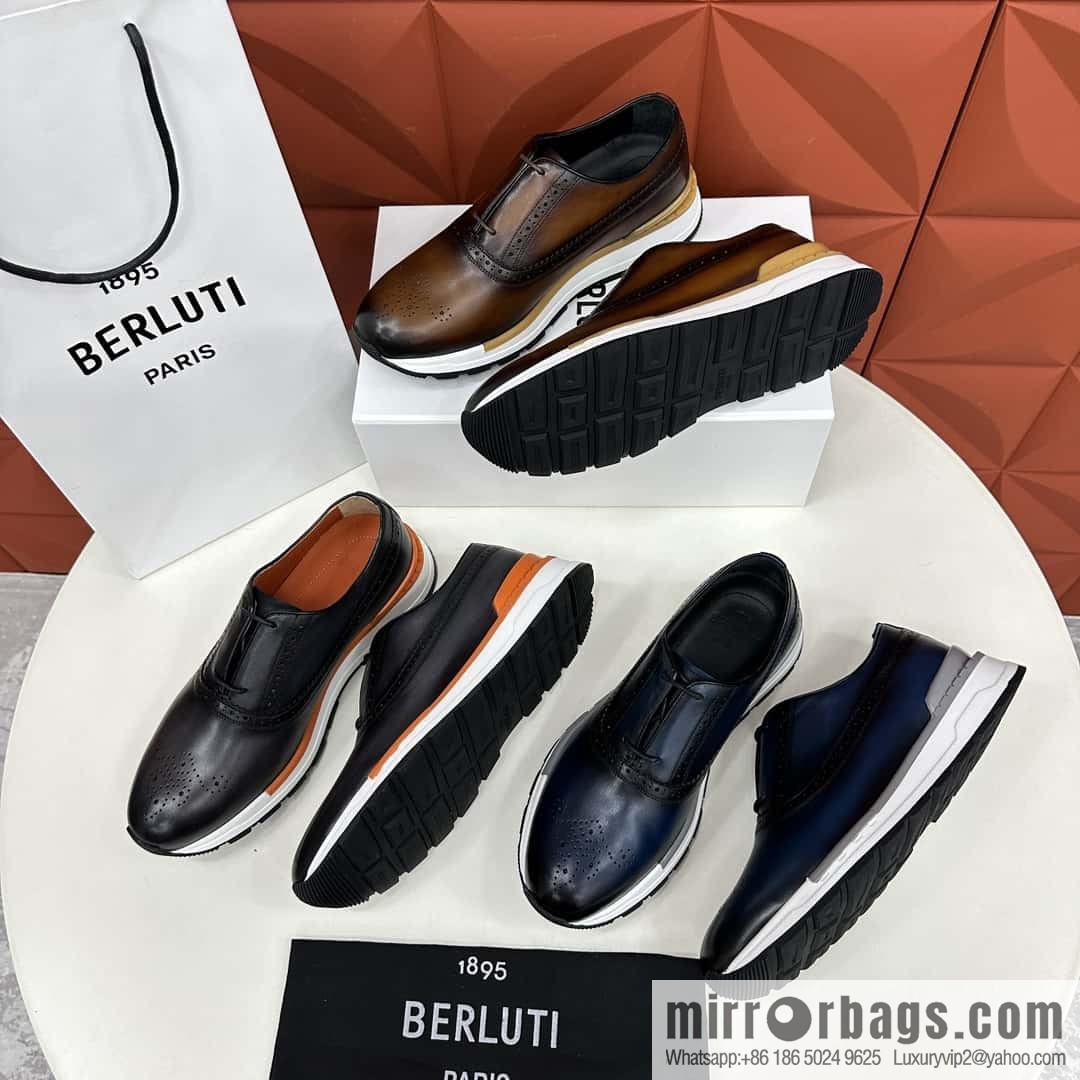 ๐๐Berlut Bruti, Upgraded 4th Generation Private Model Outsole Fast Track Leather Sneakers