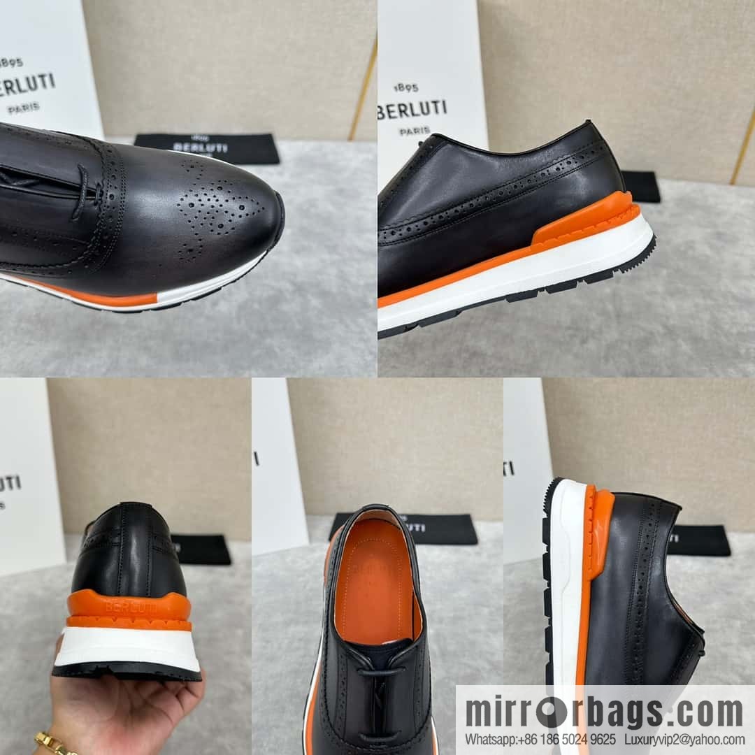 💋💍Berlut Bruti, Upgraded 4th Generation Private Model Outsole Fast Track Leather Sneakers
