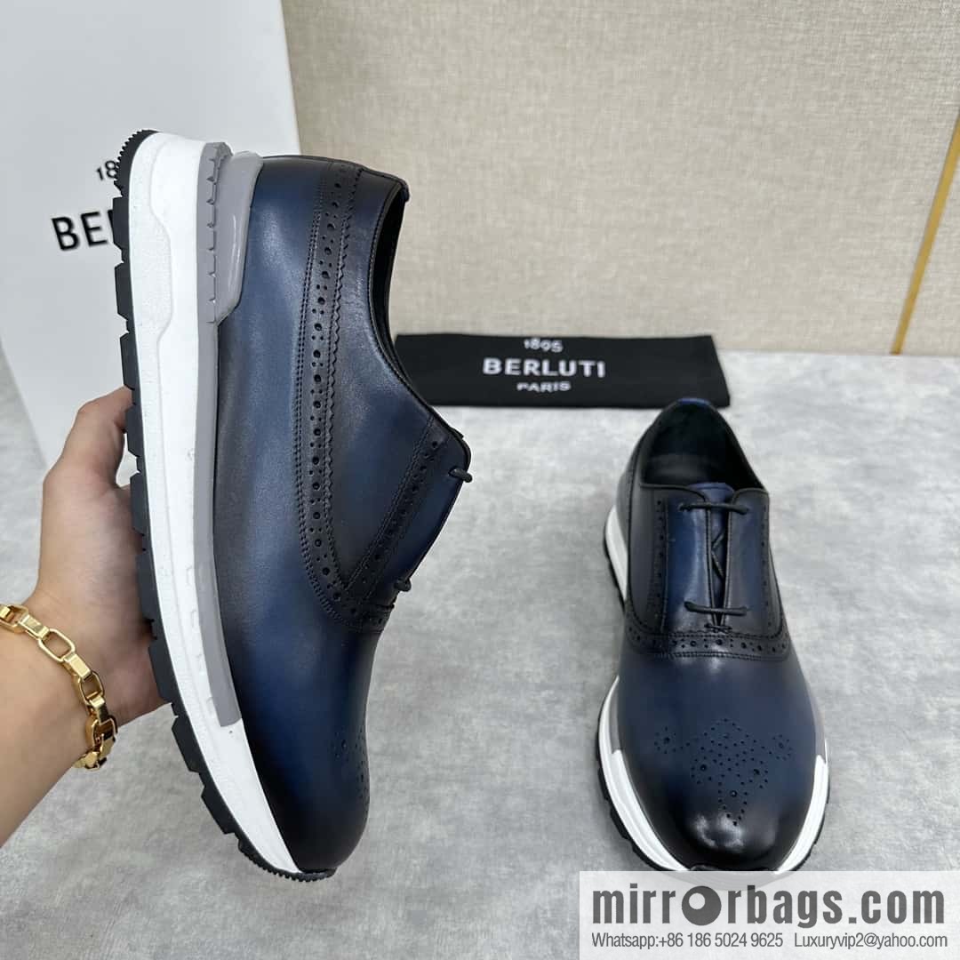💋💍Berlut Bruti, Upgraded 4th Generation Private Model Outsole Fast Track Leather Sneakers