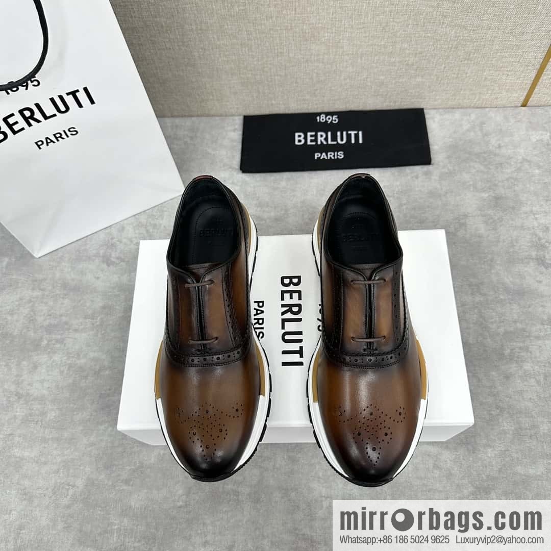 ๐๐Berlut Bruti, Upgraded 4th Generation Private Model Outsole Fast Track Leather Sneakers