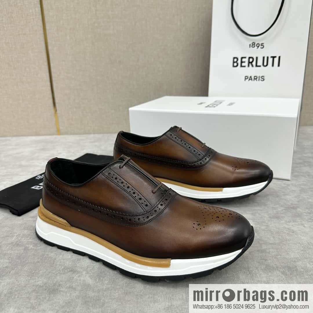 ๐๐Berlut Bruti, Upgraded 4th Generation Private Model Outsole Fast Track Leather Sneakers