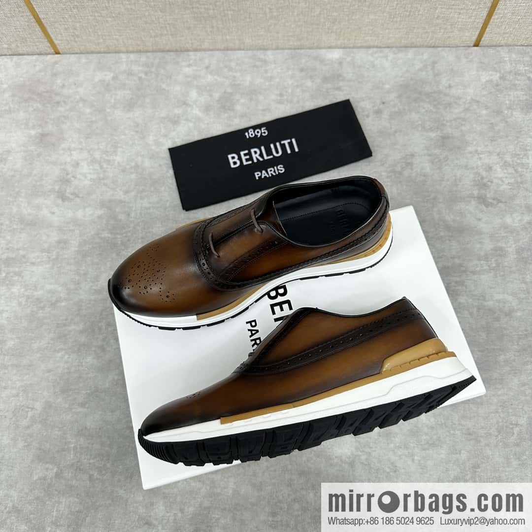 ๐๐Berlut Bruti, Upgraded 4th Generation Private Model Outsole Fast Track Leather Sneakers