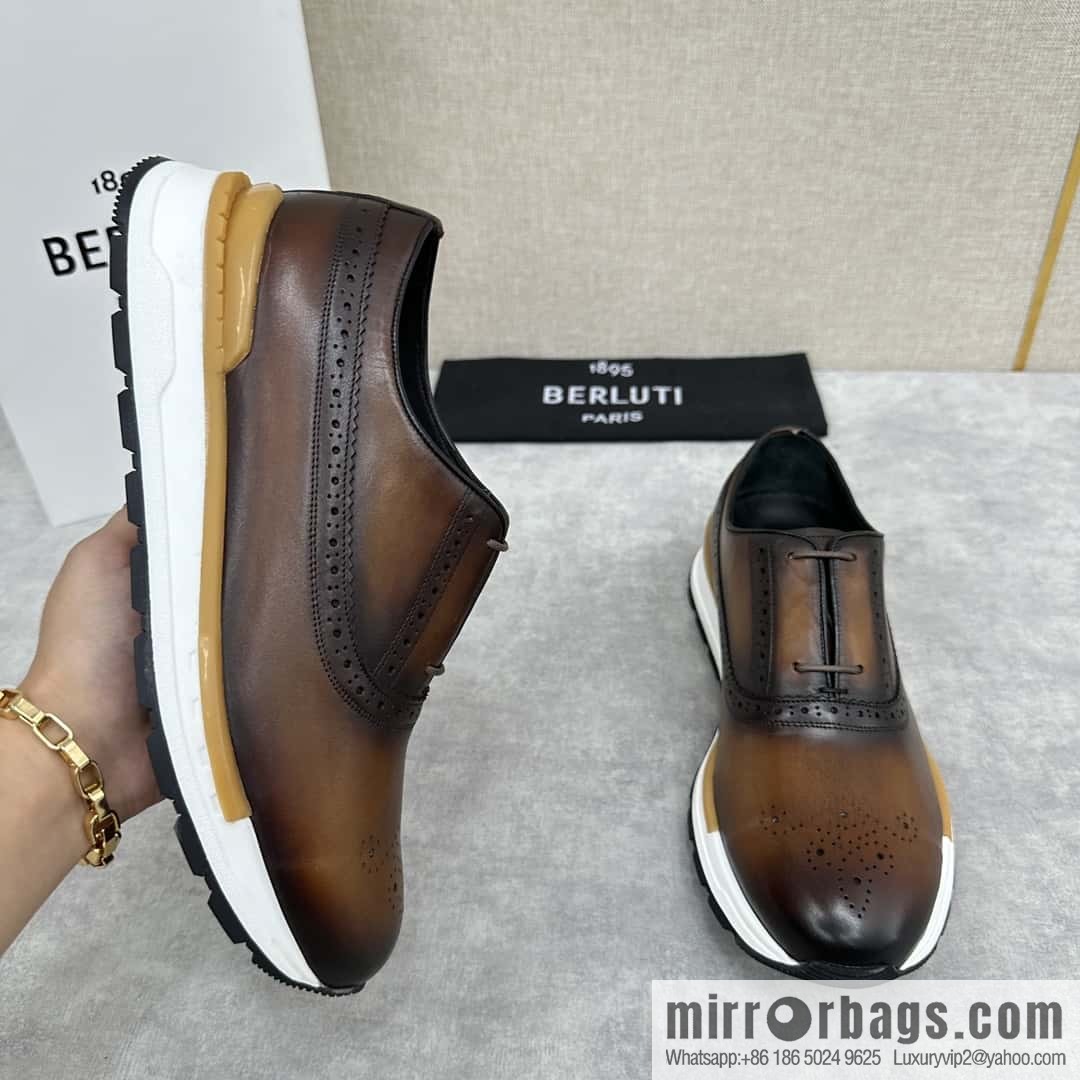 ๐๐Berlut Bruti, Upgraded 4th Generation Private Model Outsole Fast Track Leather Sneakers