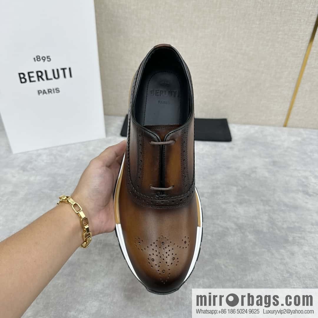 ๐๐Berlut Bruti, Upgraded 4th Generation Private Model Outsole Fast Track Leather Sneakers