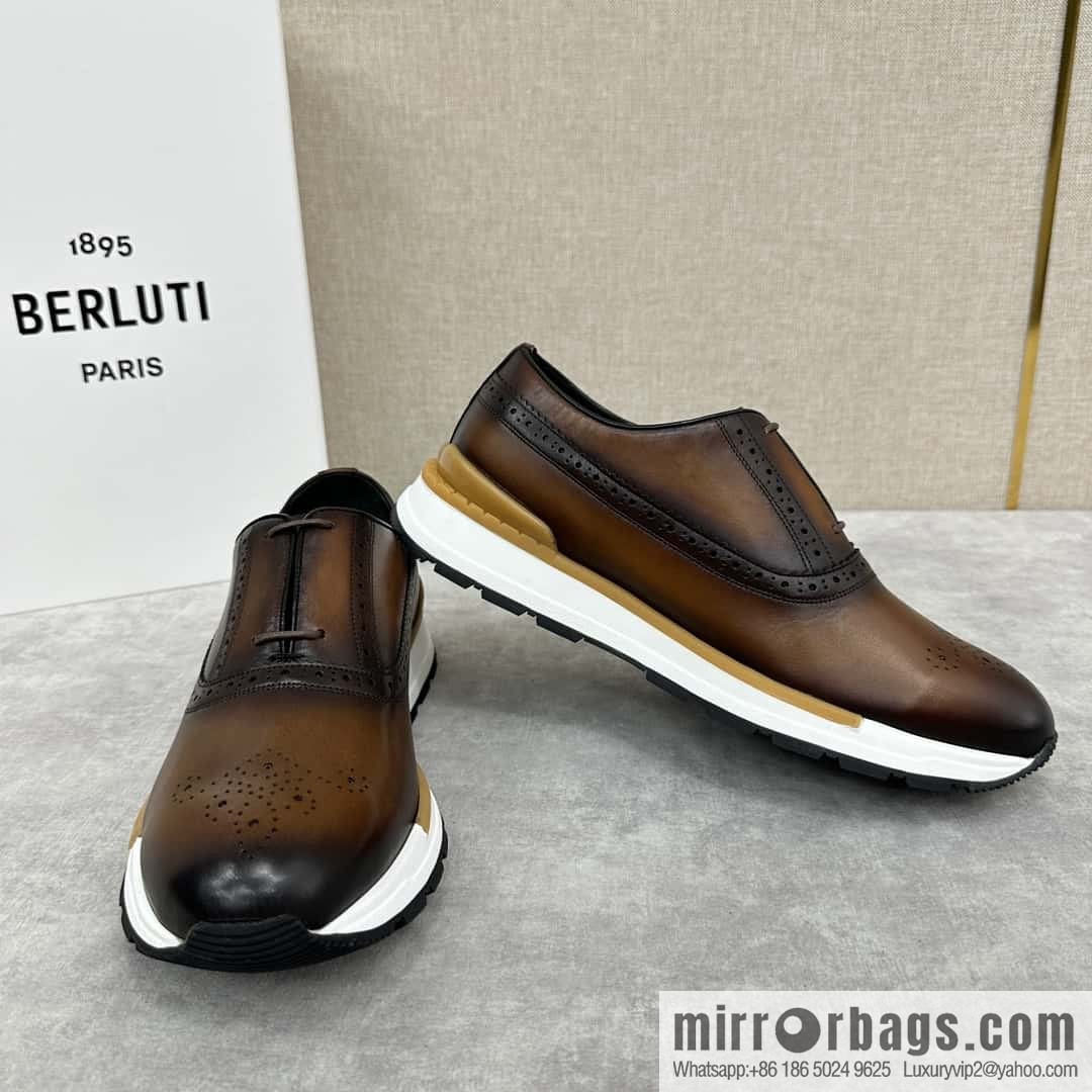 ๐๐Berlut Bruti, Upgraded 4th Generation Private Model Outsole Fast Track Leather Sneakers