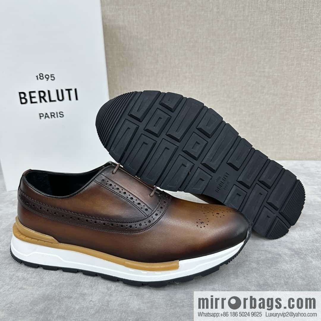 ๐๐Berlut Bruti, Upgraded 4th Generation Private Model Outsole Fast Track Leather Sneakers