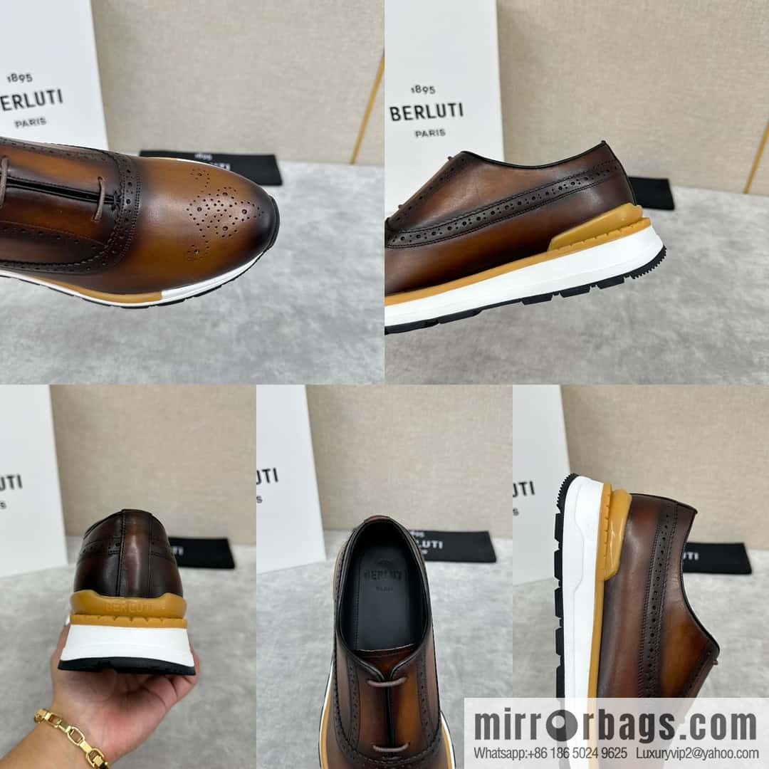 ๐๐Berlut Bruti, Upgraded 4th Generation Private Model Outsole Fast Track Leather Sneakers