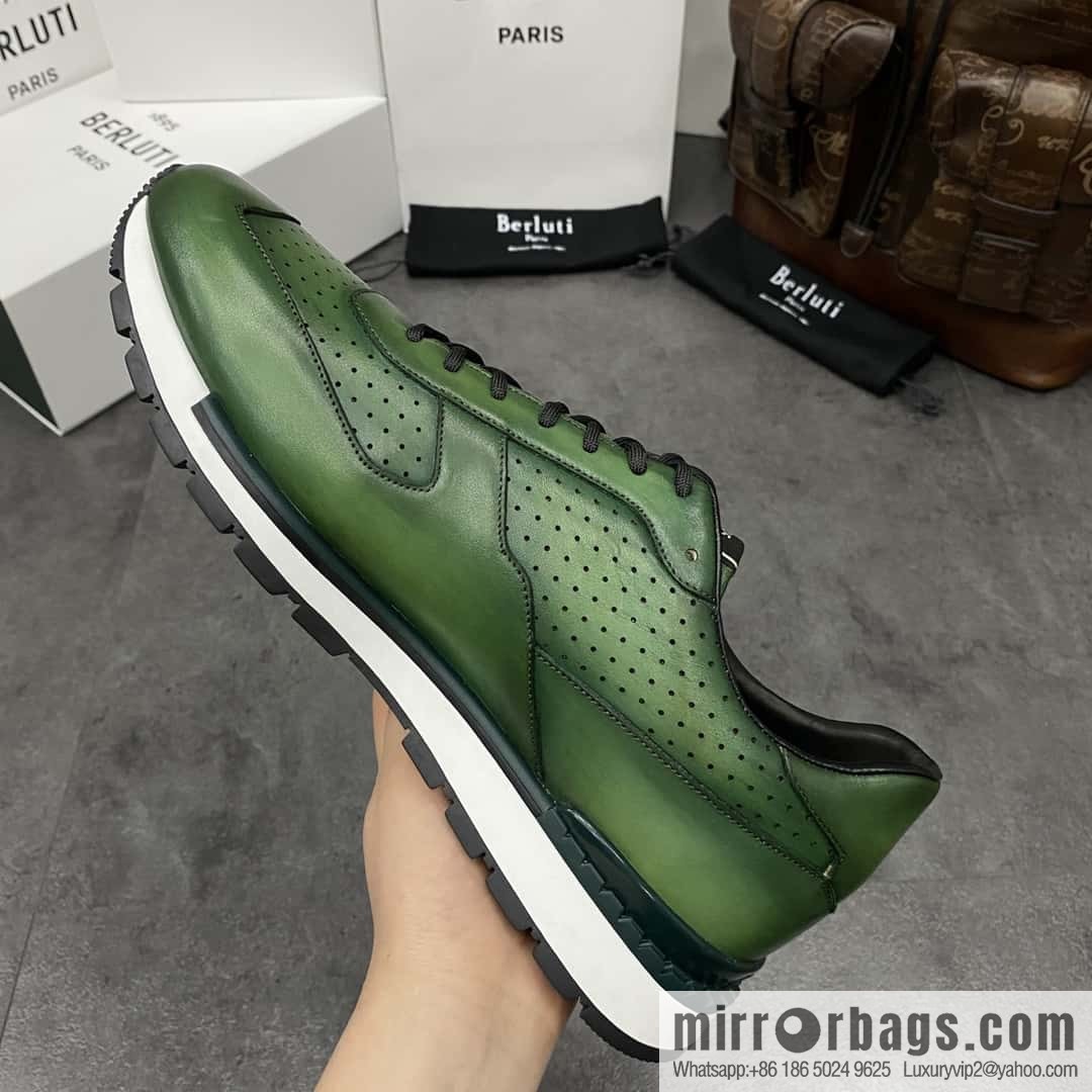 💋💍Berlut Bruti, Upgraded Third Generation Private Model Outsole Fast Track Leather Sneakers