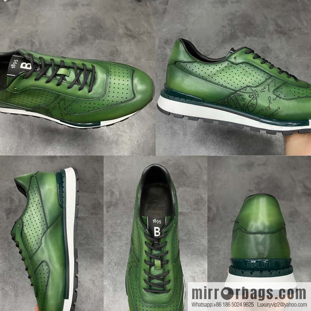 💋💍Berlut Bruti, Upgraded Third Generation Private Model Outsole Fast Track Leather Sneakers