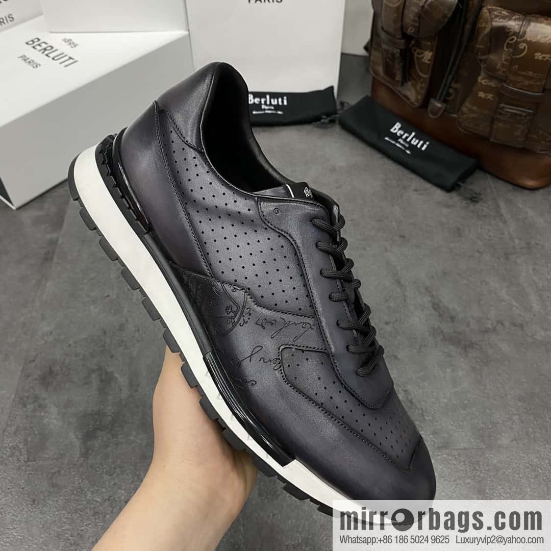 💋💍Berlut Bruti, Upgraded Third Generation Private Model Outsole Fast Track Leather Sneakers