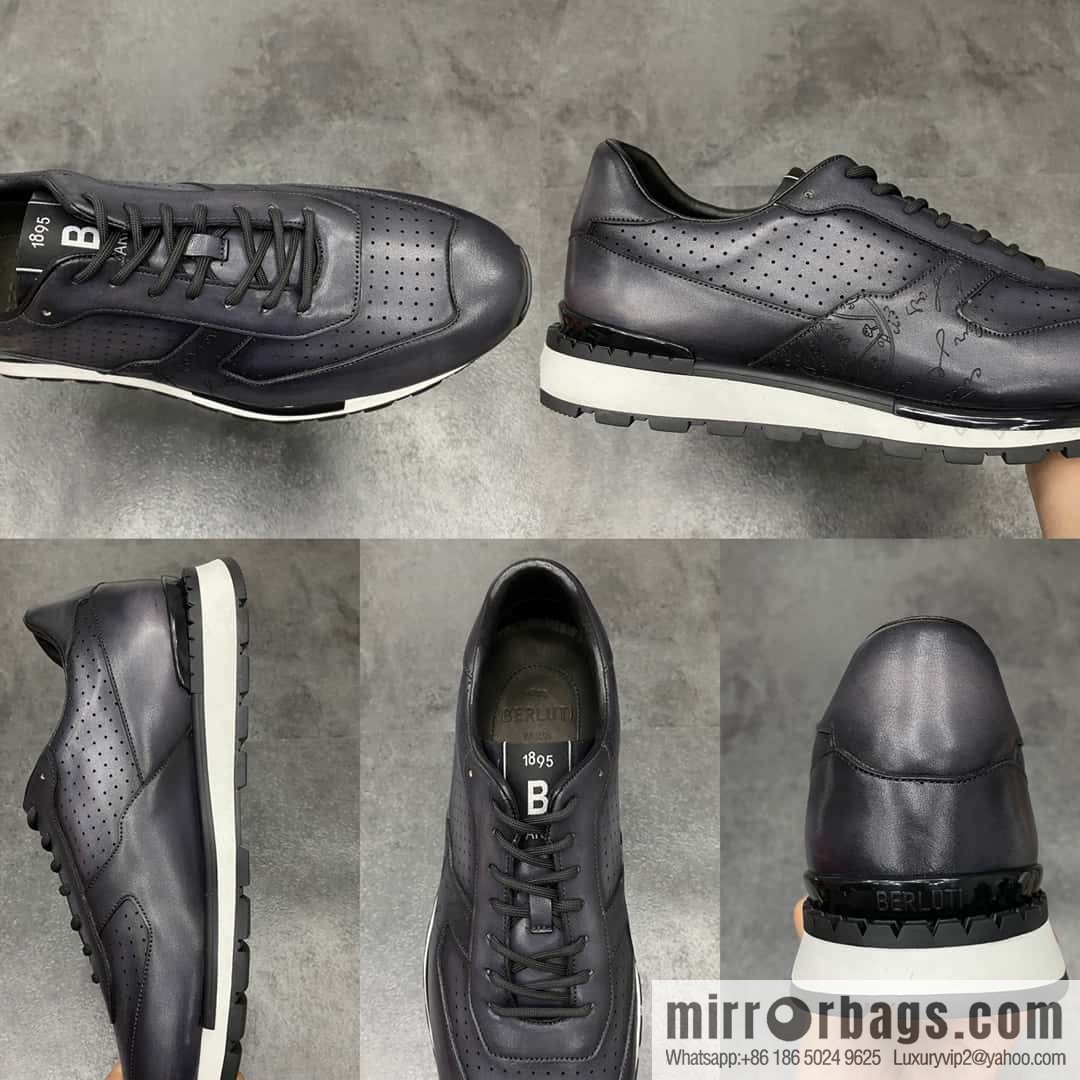 💋💍Berlut Bruti, Upgraded Third Generation Private Model Outsole Fast Track Leather Sneakers