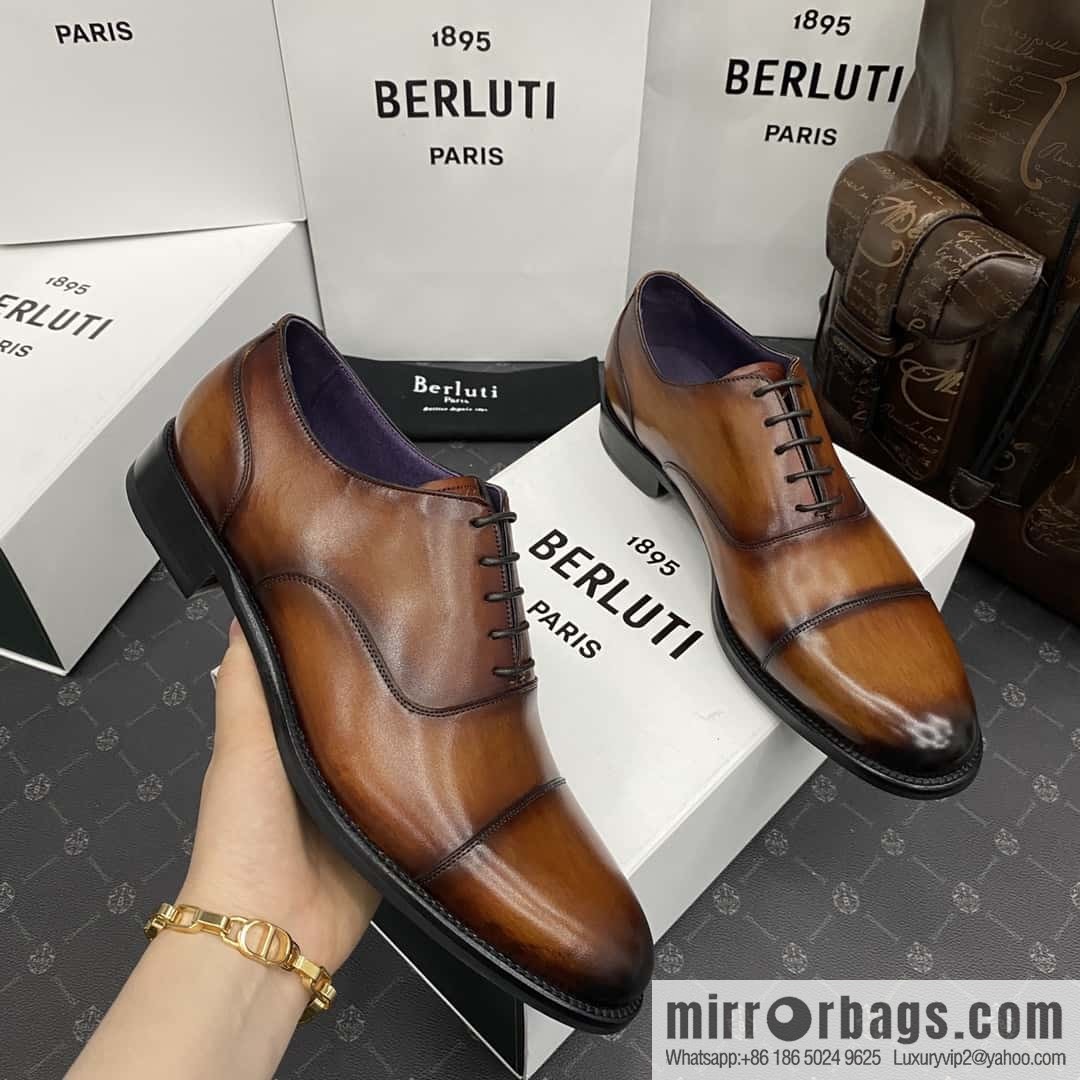 Hot Sale Returns Burlut Galet Hand Polished Cowhide Oxford Shoes