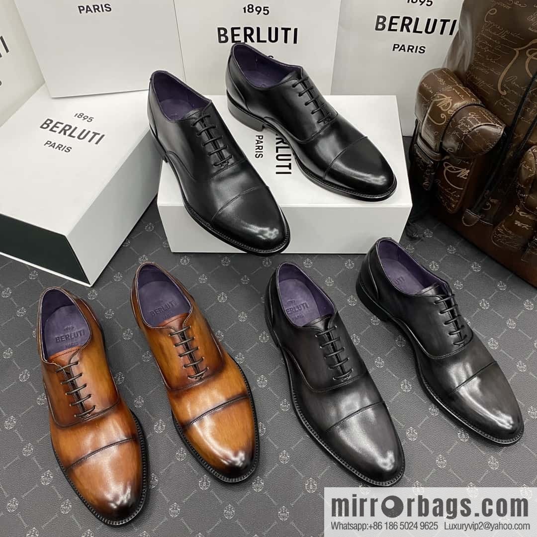Hot Sale Returns Burlut Galet Hand Polished Cowhide Oxford Shoes