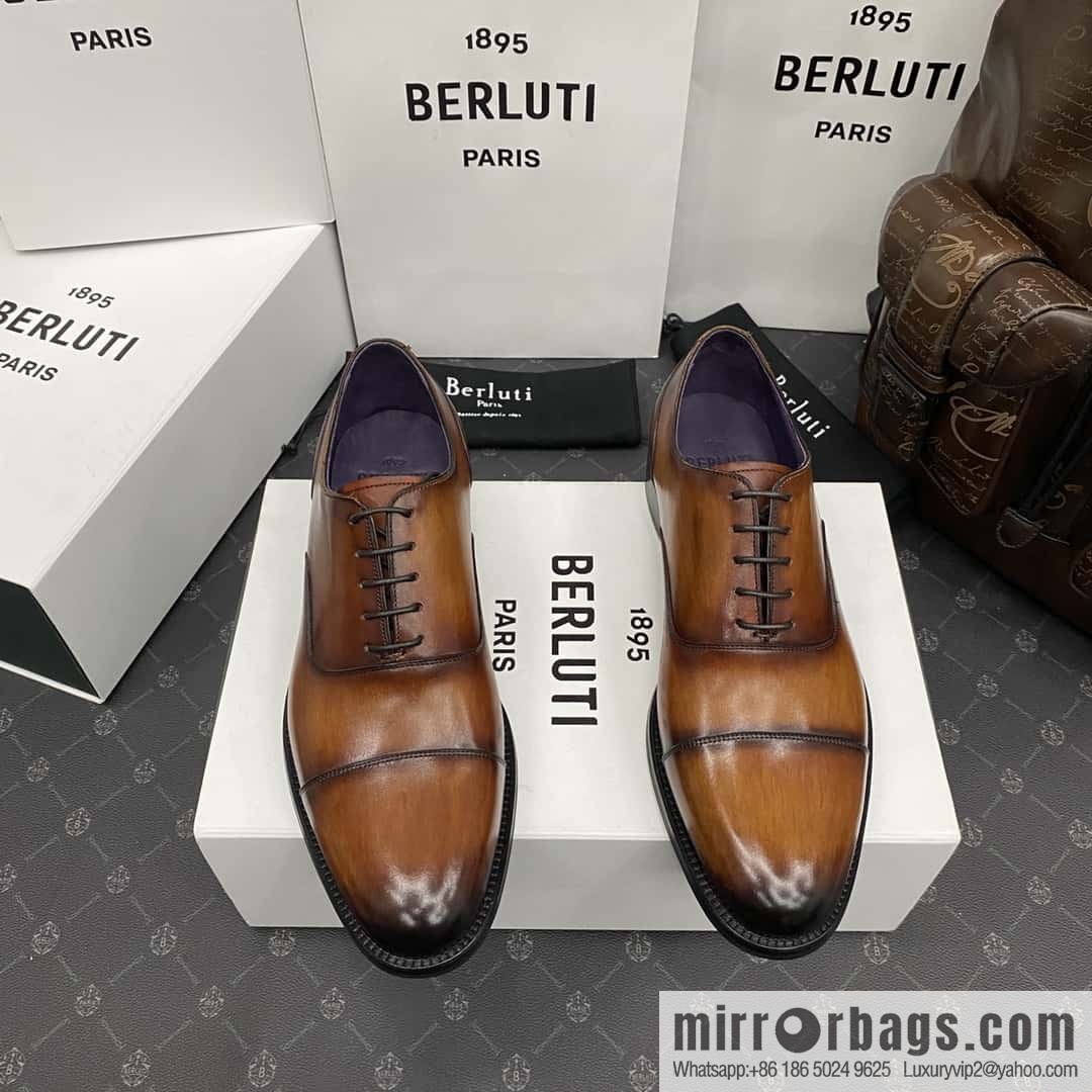 Hot Sale Returns Burlut Galet Hand Polished Cowhide Oxford Shoes