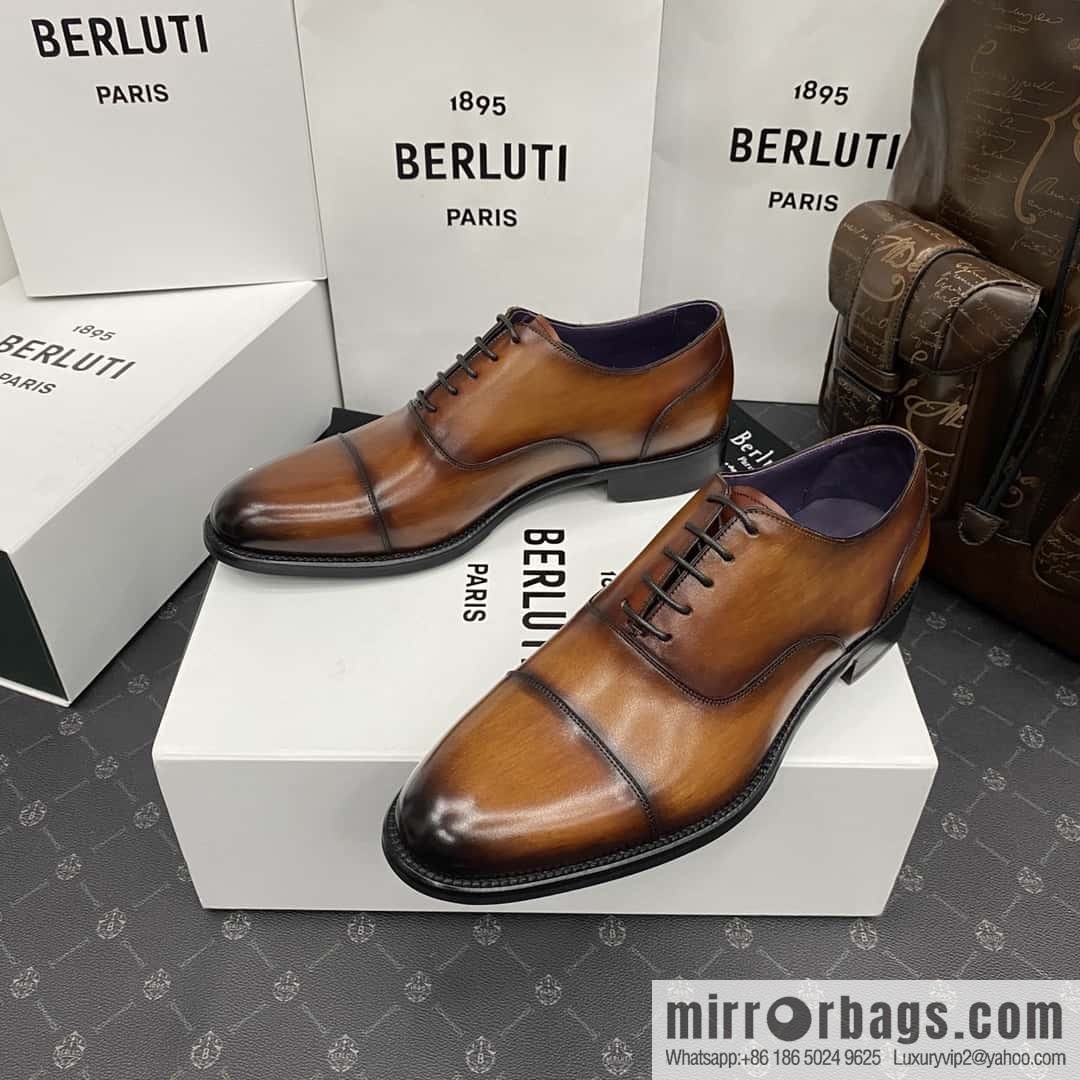 Hot Sale Returns Burlut Galet Hand Polished Cowhide Oxford Shoes