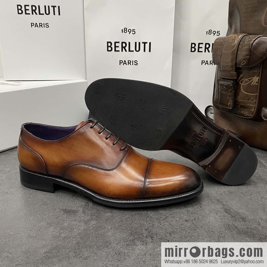 Hot Sale Returns Burlut Galet Hand Polished Cowhide Oxford Shoes