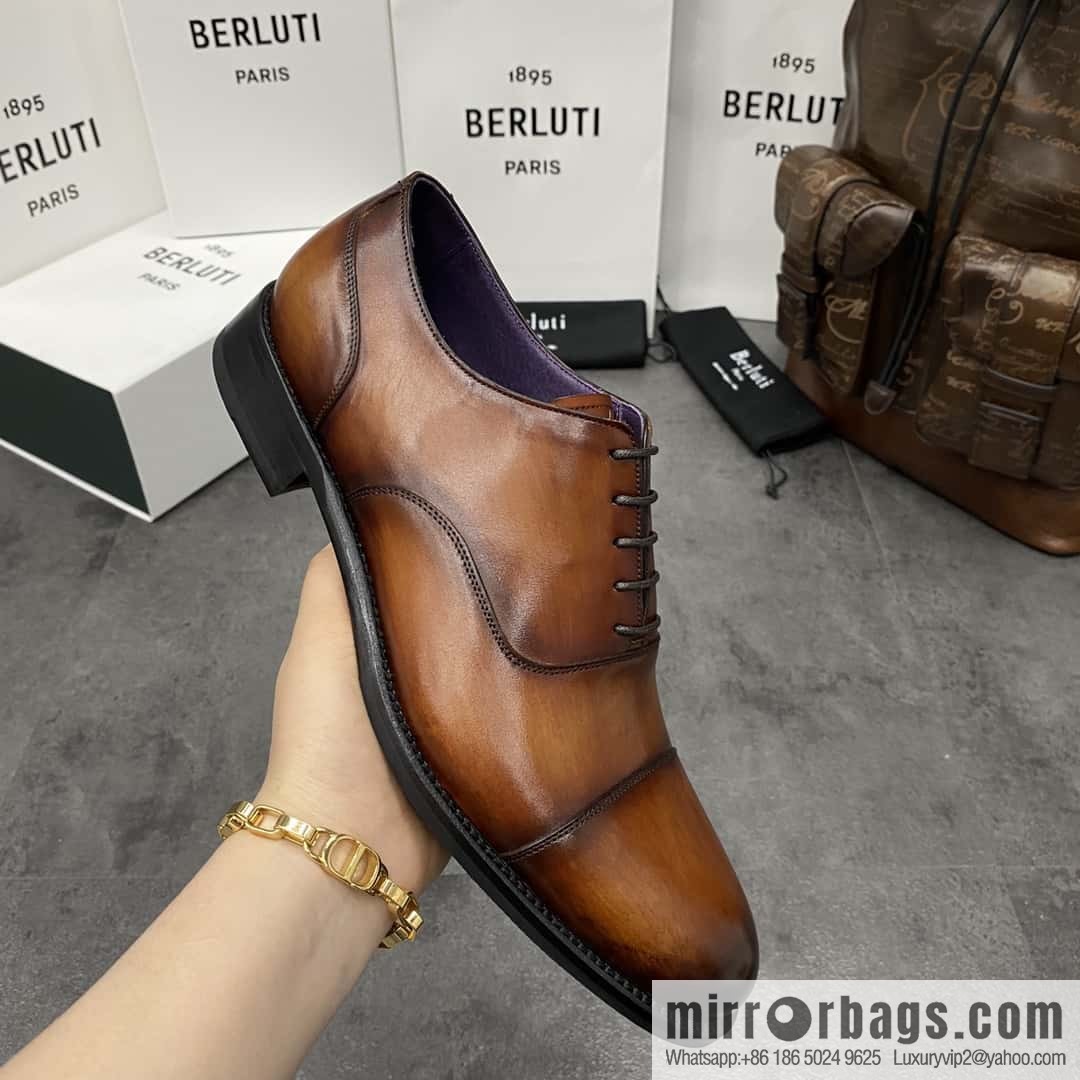 Hot Sale Returns Burlut Galet Hand Polished Cowhide Oxford Shoes