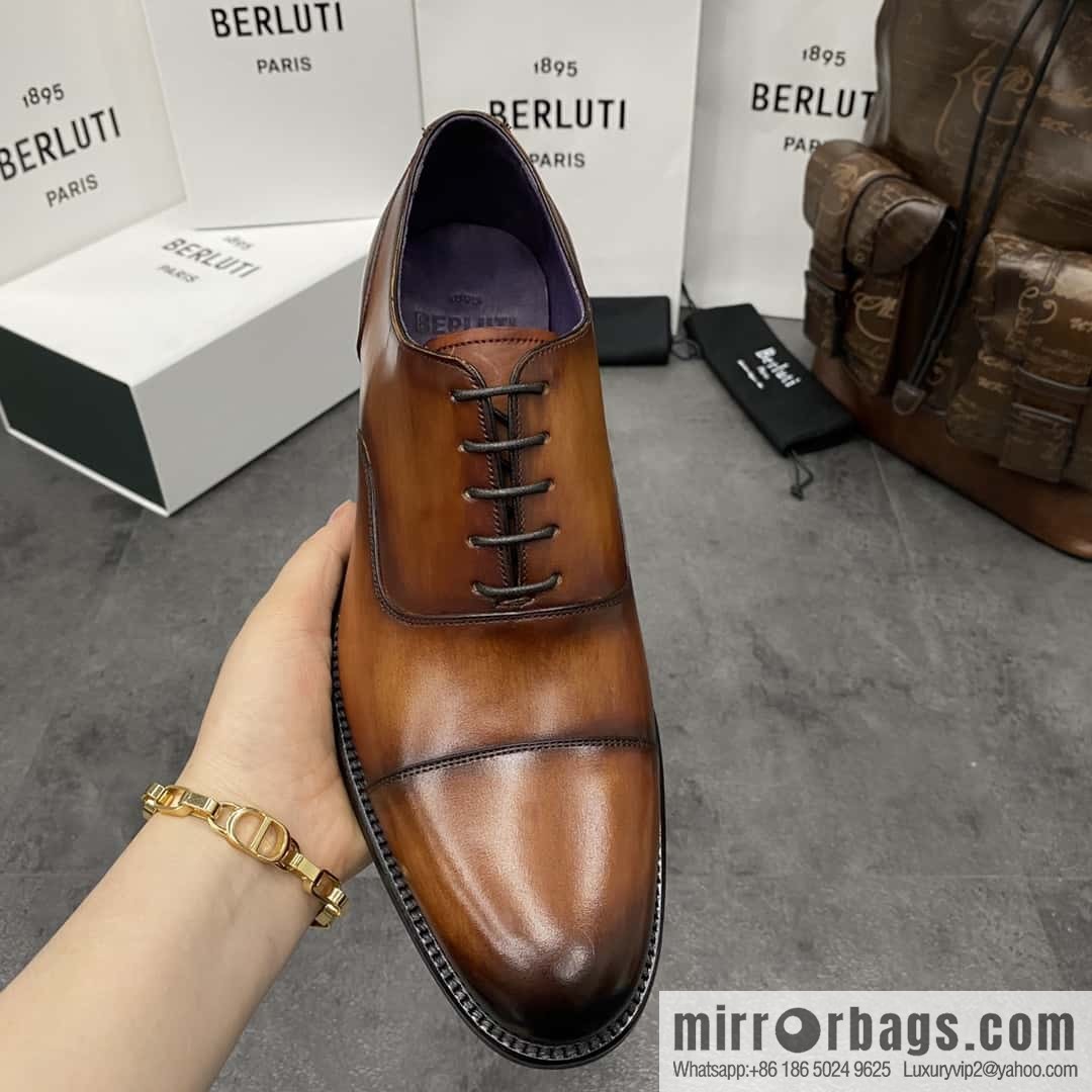 Hot Sale Returns Burlut Galet Hand Polished Cowhide Oxford Shoes