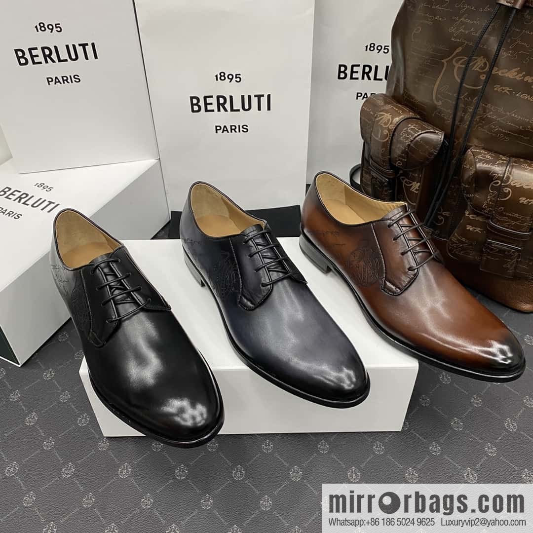 Hot Sale Returns Burlut Galet Hand Polished Cowhide Oxford Shoes
