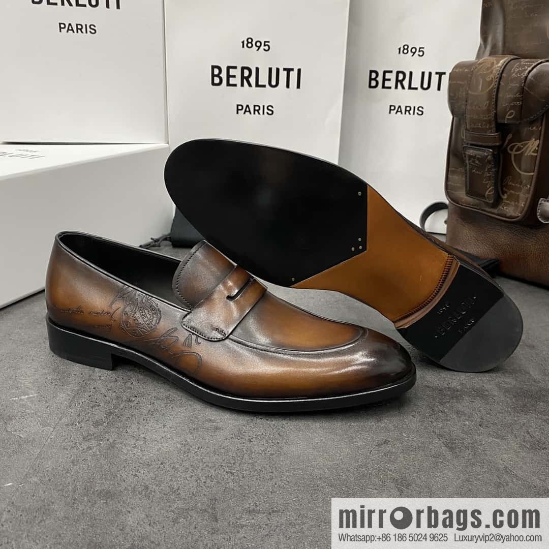 Hot Sale Returns Burlut Galet Hand Polished Cowhide Oxford Shoes