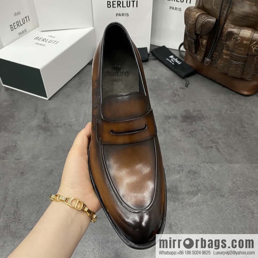 Hot Sale Returns Burlut Galet Hand Polished Cowhide Oxford Shoes