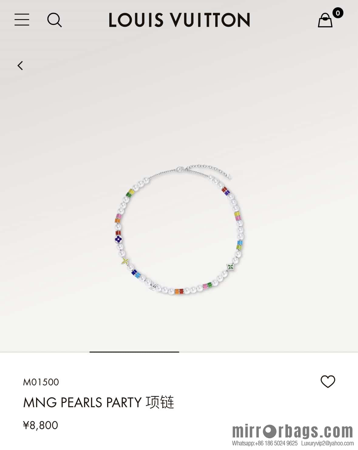 ❗️New ❗️ LV Louis Vuitton MNG PEARLS PARTY Necklace, Bracelet  ☀️