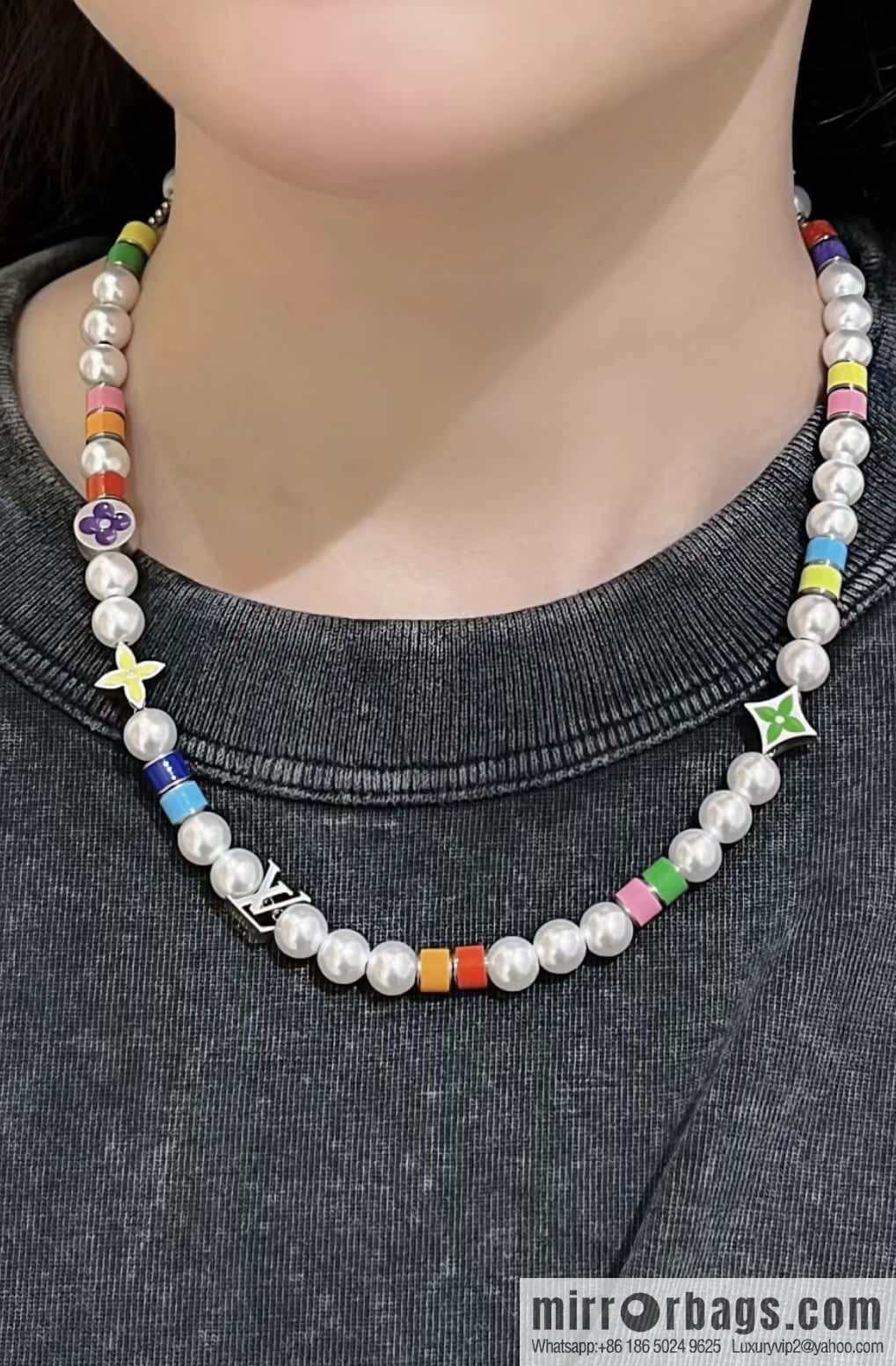 ❗️New ❗️ LV Louis Vuitton MNG PEARLS PARTY Necklace, Bracelet  ☀️