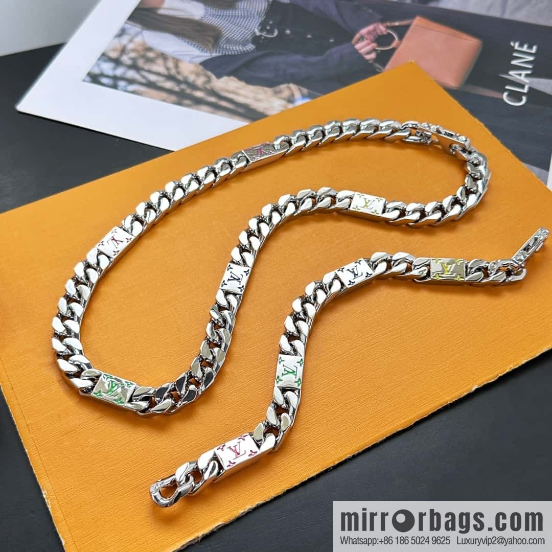 ❗️New ❗️ M01532 LV Louis Vuitton MOSAIC Necklace Bracelet