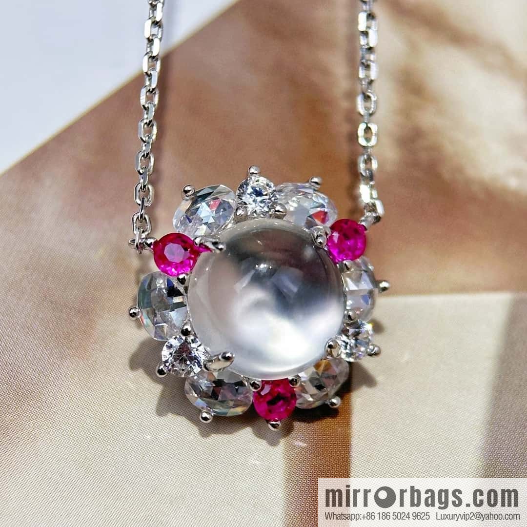 ❗️New ❗️ ☀️ color treasure three red diamond foam jade necklace ☀️