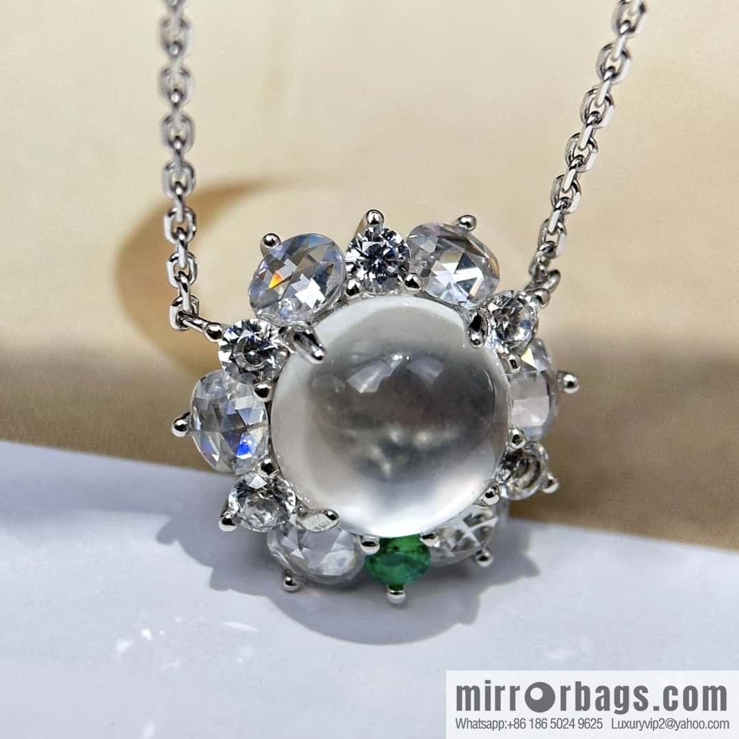 ❗️New ❗️ ☀️ color treasure three red diamond foam jade necklace ☀️
