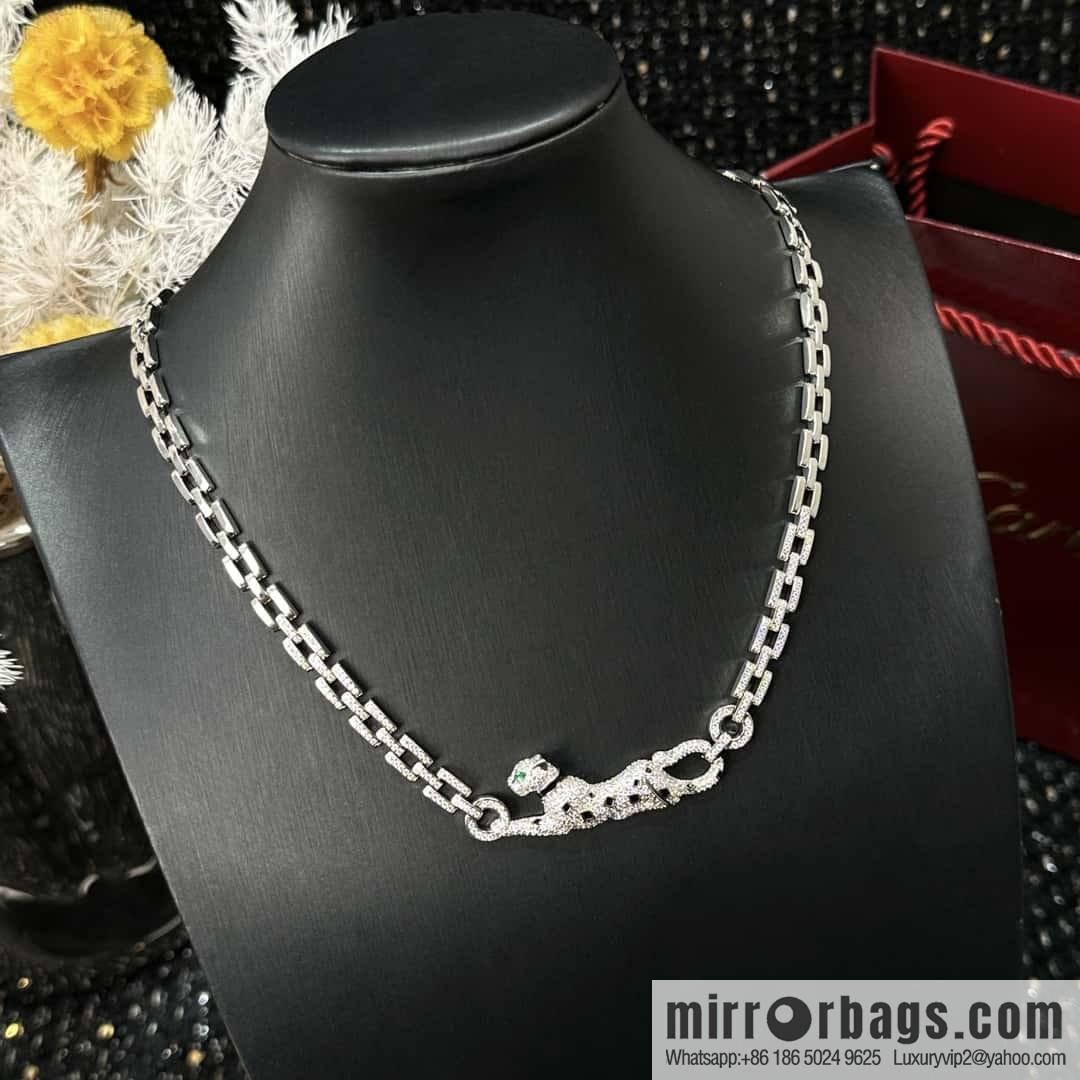 ❗New ❗ ☀ Cartier Cartier Jungle Series Full Diamond Leopard Necklace, Bracelet ☀