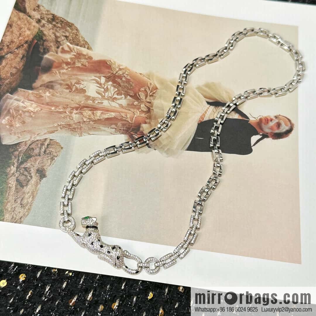 ❗New ❗ ☀ Cartier Cartier Jungle Series Full Diamond Leopard Necklace, Bracelet ☀