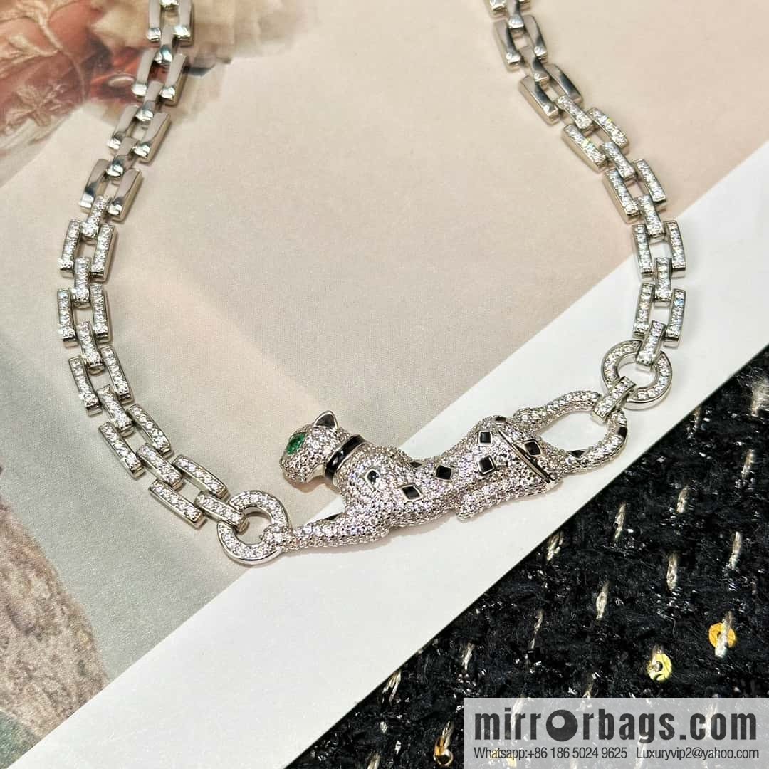 ❗New ❗ ☀ Cartier Cartier Jungle Series Full Diamond Leopard Necklace, Bracelet ☀
