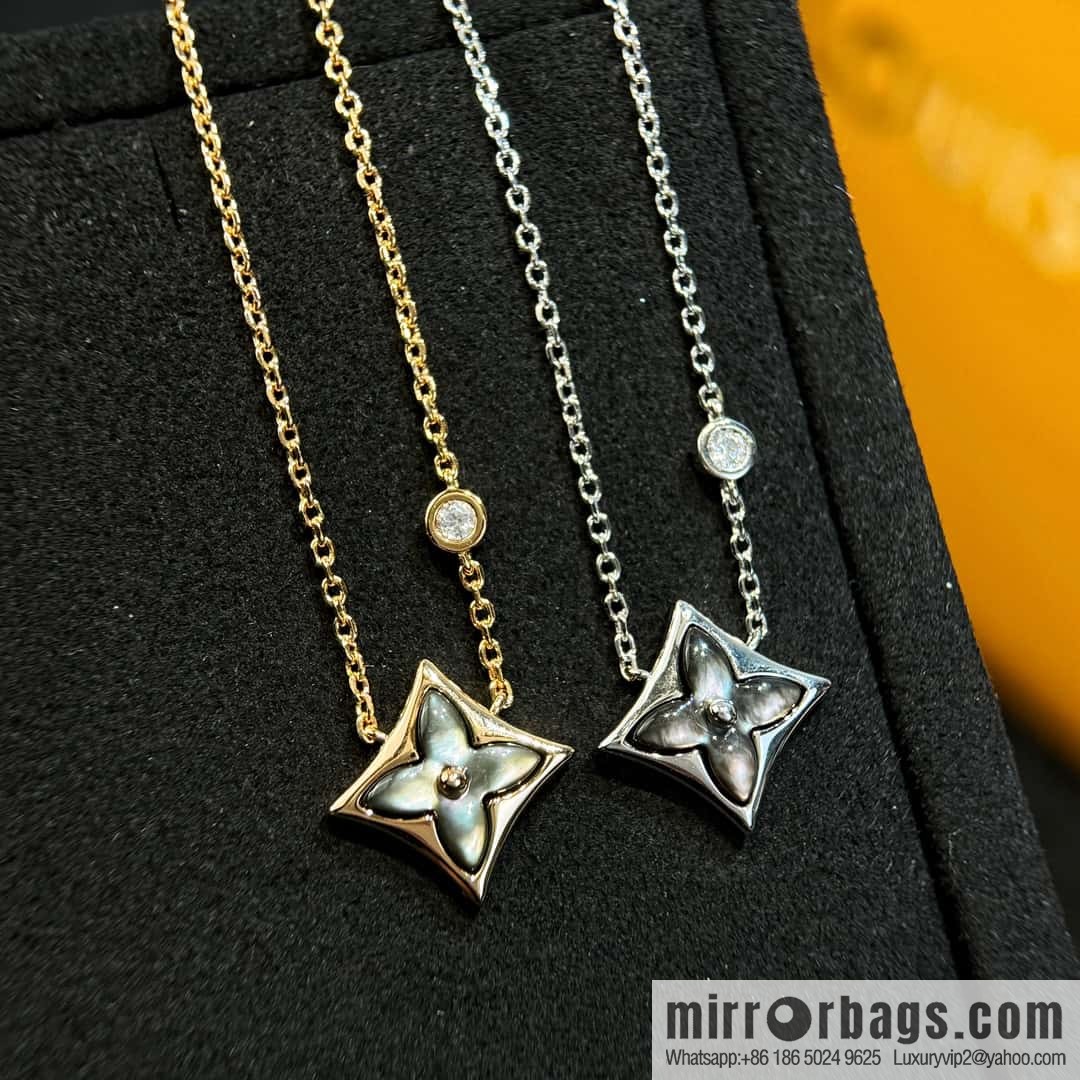 ❗️New ❗️ ☀ Original ☀ Louis Vuitton Louis Vuitton rhombus gray shell necklace ☀