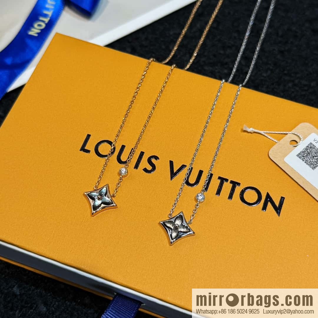 ❗️New ❗️ ☀ Original ☀ Louis Vuitton Louis Vuitton rhombus gray shell necklace ☀