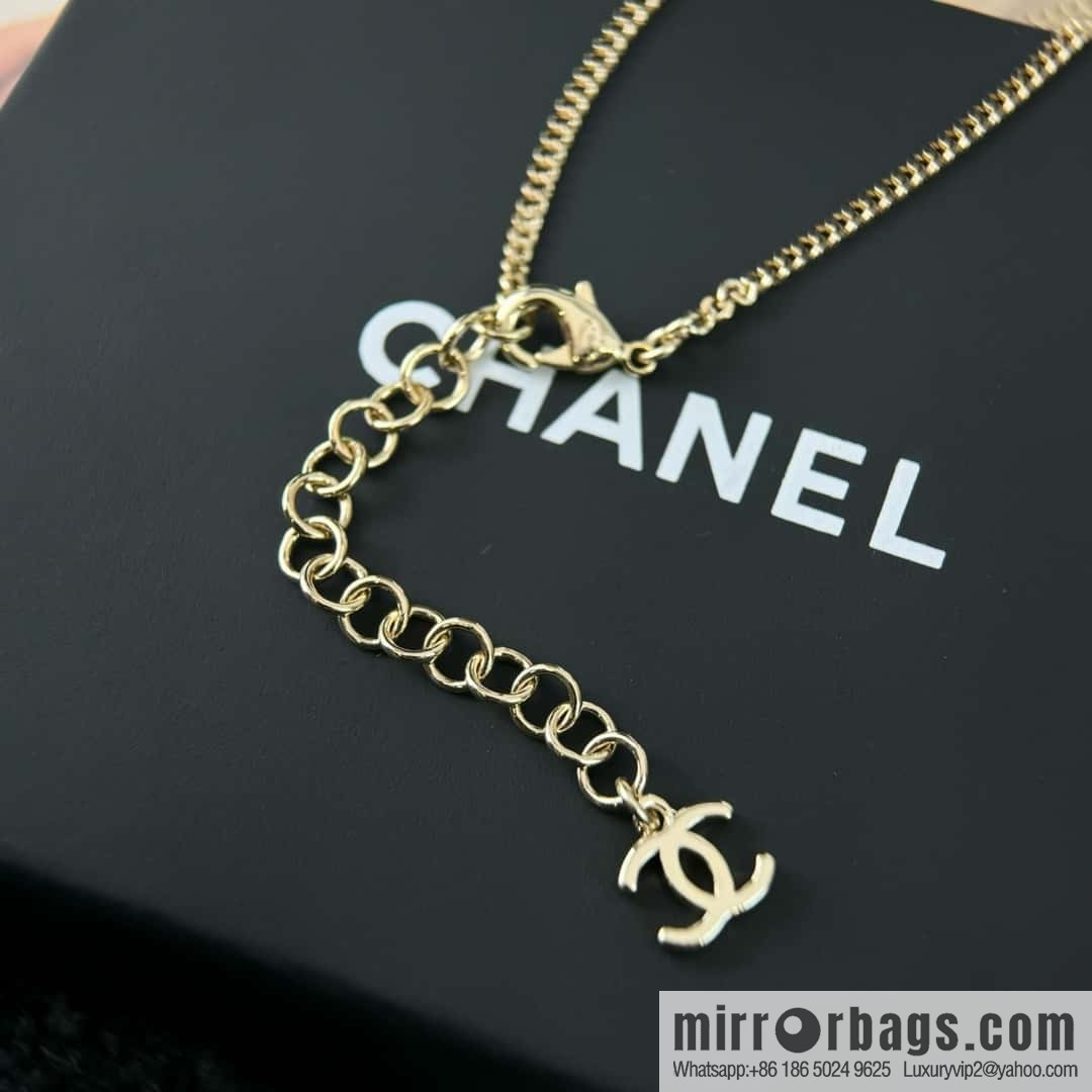New ☑️ CHANEL double C peach heart love pearl necklace
